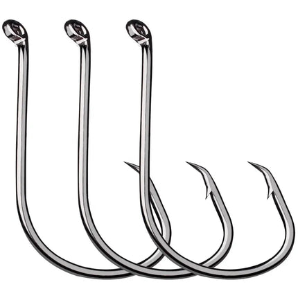 100pcs/bag Octopus Offset Sport Circle Fishing Hook Barbed Carbon Jig Hook Crank Carp Fishhook 7384 Lureswholesale