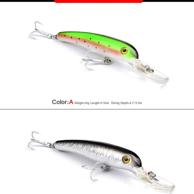 11.5cm Luamino bait Hard bait 14g bait Lua fresh water bass plastic hook Lureswholesale