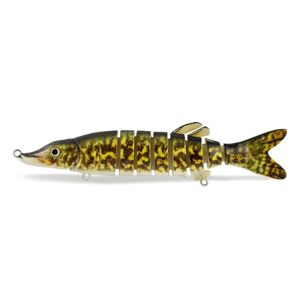 125mm Wobblers Fishing Lures Multi Jointed Swimbait 8 Segment Crankbait Hard Artificial Bait Pike Bass Fishing Tackle Lureswholesale