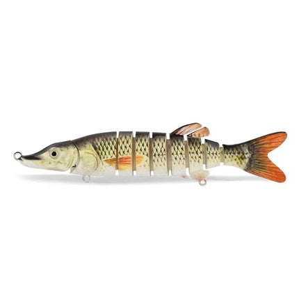 125mm Wobblers Fishing Lures Multi Jointed Swimbait 8 Segment Crankbait Hard Artificial Bait Pike Bass Fishing Tackle Lureswholesale