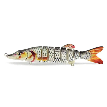 125mm Wobblers Fishing Lures Multi Jointed Swimbait 8 Segment Crankbait Hard Artificial Bait Pike Bass Fishing Tackle Lureswholesale