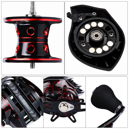 18+1 BB Waterproof Baitcasting Reel 7.1:1 High Speed Bait Casting Fishing Reel with Magnetic Brake Left Right Hand Lureswholesale