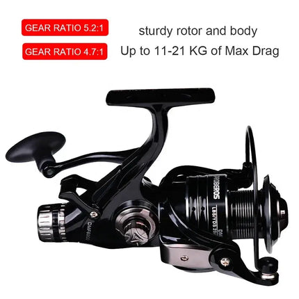 19kg Max Drag Double Brake Design Fishing Reel Super Strong Carp Fishing Feeder Spinning Reel Spinning Wheel Lureswholesale