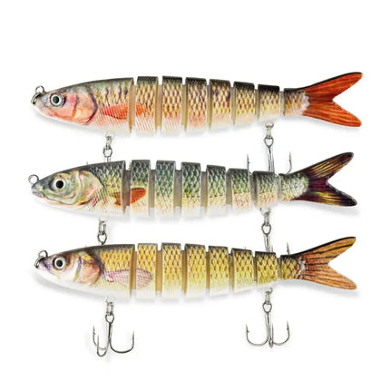 2024 Best Seller Fishing Lure Eight Segmented Fishing Lures Solid Head Plastic Shad Swim Baits Lureswholesale