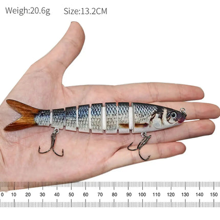 2024 Best Seller Fishing Lure Eight Segmented Fishing Lures Solid Head Plastic Shad Swim Baits Lureswholesale