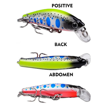 3D Eyes Artificial Bait Sinking Fishing Lure 10# Hook 5.6cm 6.8g Minnow Fishing Lure Hard Artificial Swimbait Wholesale Lureswholesale