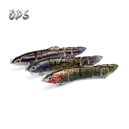 3pcs in Box set package oem package tackle hard fishing lures 8 Jointed swimbait fishing lures tackle lures loach oem factory Lureswholesale