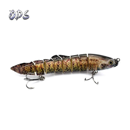 3pcs in Box set package oem package tackle hard fishing lures 8 Jointed swimbait fishing lures tackle lures loach oem factory Lureswholesale