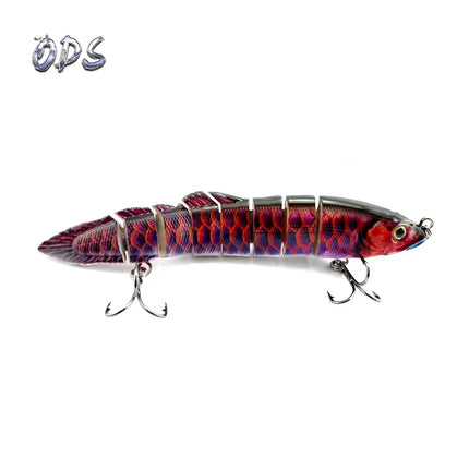 3pcs in Box set package oem package tackle hard fishing lures 8 Jointed swimbait fishing lures tackle lures loach oem factory Lureswholesale