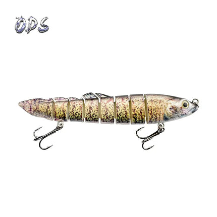 3pcs in Box set package oem package tackle hard fishing lures 8 Jointed swimbait fishing lures tackle lures loach oem factory Lureswholesale