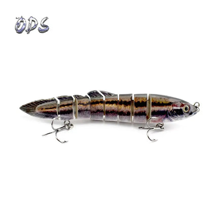 3pcs in Box set package oem package tackle hard fishing lures 8 Jointed swimbait fishing lures tackle lures loach oem factory Lureswholesale