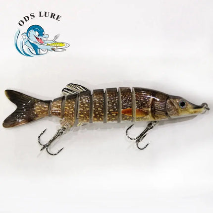 3pcs in box package Fishing Lure Multi Jointed Hard Bait Lifelike joint bait Pike 8 Segments Swimbait Fishing Lure Lureswholesale