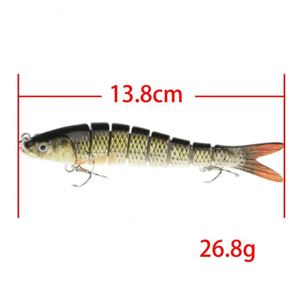 3pcs in box package Fishing Lure Multi Jointed Hard Bait Lifelike joint bait Wobblers 8 Segments Swimbait Fishing Lure Lureswholesale