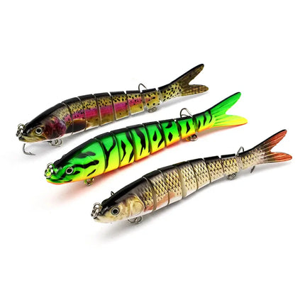 3pcs in box package Fishing Lure Multi Jointed Hard Bait Lifelike joint bait Wobblers 8 Segments Swimbait Fishing Lure Lureswholesale