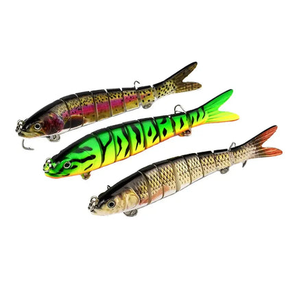 3pcs in box package Fishing Lure Multi Jointed Hard Bait Lifelike joint bait Wobblers 8 Segments Swimbait Fishing Lure Lureswholesale