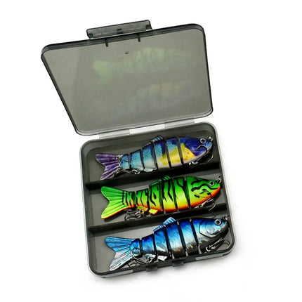 3pcs in box package factory direct hard lures best swimbait Popular New Design Solid Head Multi Jointed Fishing lures Lureswholesale