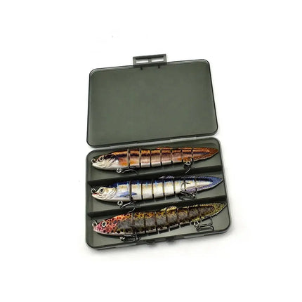 3pcs in box package loach Fishing Lure Multi Jointed Hard Bait Lifelike joint bait Wobblers 8 Segments Swimbait Fishing Lure Lureswholesale