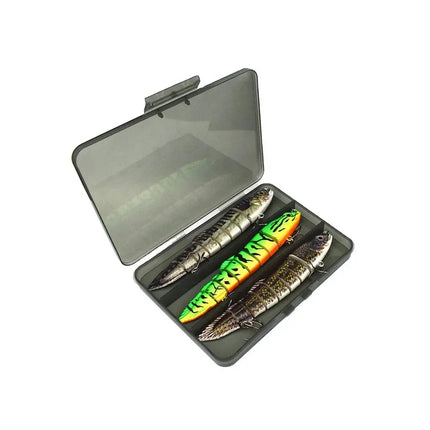 3pcs in box package loach Fishing Lure Multi Jointed Hard Bait Lifelike joint bait Wobblers 8 Segments Swimbait Fishing Lure Lureswholesale