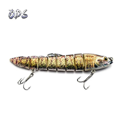 3pcs in box package loach Fishing Lure Multi Jointed Hard Bait Lifelike joint bait Wobblers 8 Segments Swimbait Fishing Lure Lureswholesale