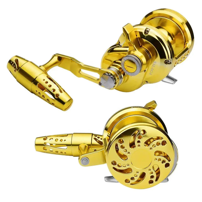 5.7:1 Trolling Reel Aluminum CNC Saltwater Big Game Fishing Reel Molinete Pesca Conventional Boat Jigging Reel Lureswholesale