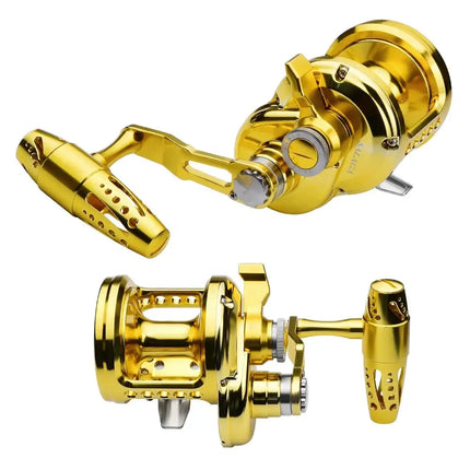 5.7:1 Trolling Reel Aluminum CNC Saltwater Big Game Fishing Reel Molinete Pesca Conventional Boat Jigging Reel Lureswholesale