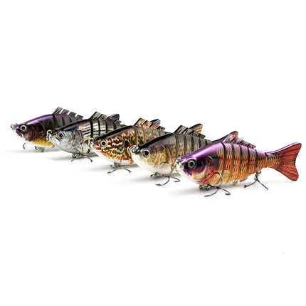 5pcs SetJointed Bait Artificial Fishing Lure Crankbait Hard Fishing Bait 3D Eyes Hard Lure With Hook 102mm 15g Pike Bass lure Lureswholesale