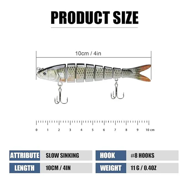 Lureswholesale® Plastic Fish Lure Set 3pcs - Lureswholesale