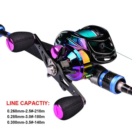 9+1 BB Waterproof Saltwater Fishing Reels High Speed Carretilha Pesca Baitcasting Reels with Magnetic Brake System Lureswholesale