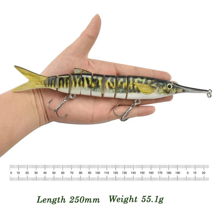 ABS Hard Plastic Multi Jointed Lures 250mm /50g Segmented Tuna Saltwater Trolling Fishing Lures BallyHoo Bait Lure Lureswholesale