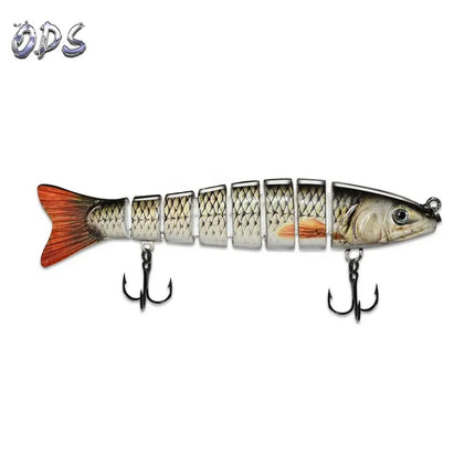 ABS plastic hard multi joint fishing lure, 4-section jointed bait, bionic fishing bait 13cm and 30g sea water swim bait Lureswholesale