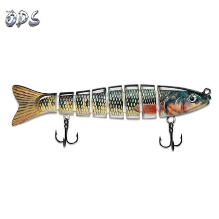 ABS plastic hard multi joint fishing lure, 4-section jointed bait, bionic fishing bait 13cm and 30g sea water swim bait Lureswholesale