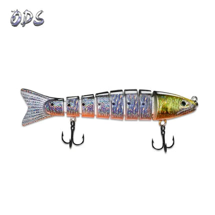 ABS plastic hard multi joint fishing lure, 4-section jointed bait, bionic fishing bait 13cm and 30g sea water swim bait Lureswholesale