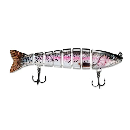 ABS plastic hard multi joint fishing lure, 4-section jointed bait, bionic fishing bait 13cm and 30g sea water swim bait Lureswholesale