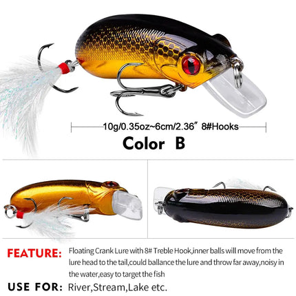 Artificial Fishing Lure 6cm 10g Sinking Lure Minnow Hard Bait Trolling Fishing Lure for Saltwater Lureswholesale