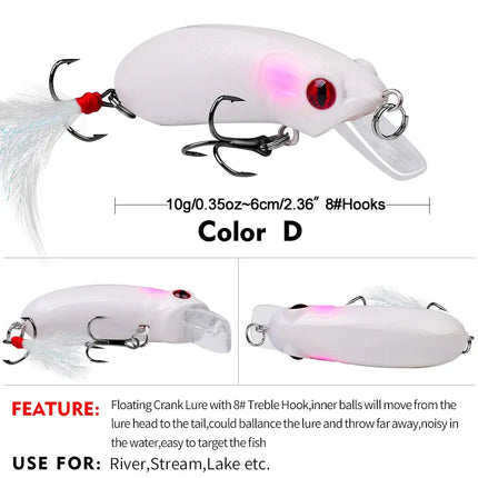 Artificial Fishing Lure 6cm 10g Sinking Lure Minnow Hard Bait Trolling Fishing Lure for Saltwater Lureswholesale