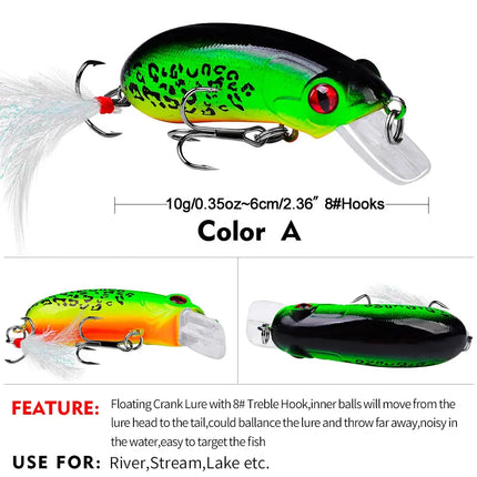 Artificial Fishing Lure 6cm 10g Sinking Lure Minnow Hard Bait Trolling Fishing Lure for Saltwater Lureswholesale