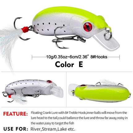 Artificial Fishing Lure 6cm 10g Sinking Lure Minnow Hard Bait Trolling Fishing Lure for Saltwater Lureswholesale