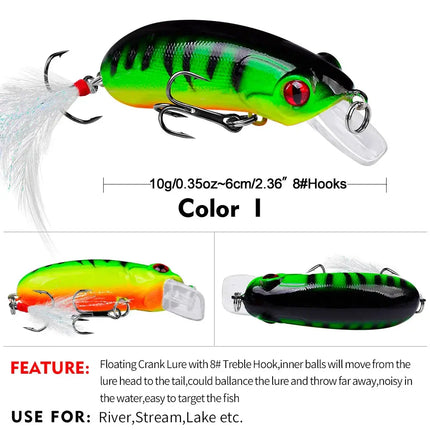 Artificial Fishing Lure 6cm 10g Sinking Lure Minnow Hard Bait Trolling Fishing Lure for Saltwater Lureswholesale