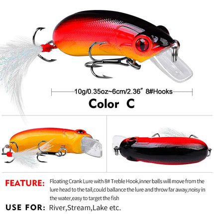 Artificial Fishing Lure 6cm 10g Sinking Lure Minnow Hard Bait Trolling Fishing Lure for Saltwater Lureswholesale