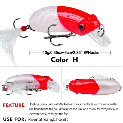 Artificial Fishing Lure 6cm 10g Sinking Lure Minnow Hard Bait Trolling Fishing Lure for Saltwater Lureswholesale