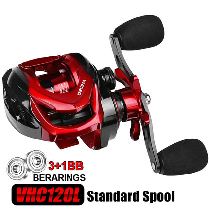 Baitcasting Fishing Reel 8kg Max Drag Power 7.2:1 Magnetic Metal Spool Casting Reel Fishing Tackle Wholesale Lureswholesale