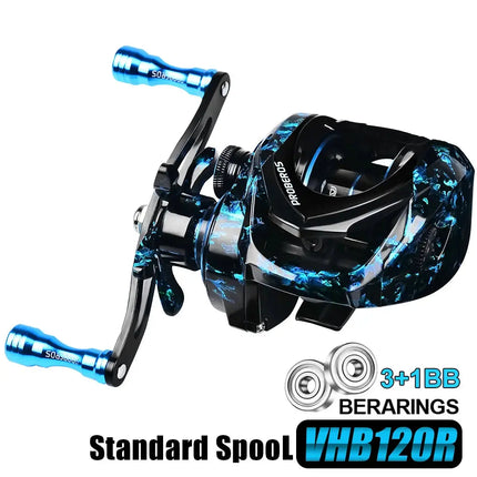 Baitcasting Fishing Reel 8kg Max Drag Power High Speed 7.2:1 Bait Casting Fish Wheel Saltwater Freshwater Fishing Tackle Lureswholesale