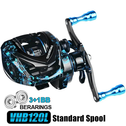 Baitcasting Fishing Reel 8kg Max Drag Power High Speed 7.2:1 Bait Casting Fish Wheel Saltwater Freshwater Fishing Tackle Lureswholesale