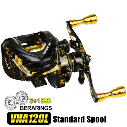 Baitcasting Fishing Reel 8kg Max Drag Power High Speed 7.2:1 Baitcasting Wheel Saltwater Freshwater Fishing Reel Lureswholesale