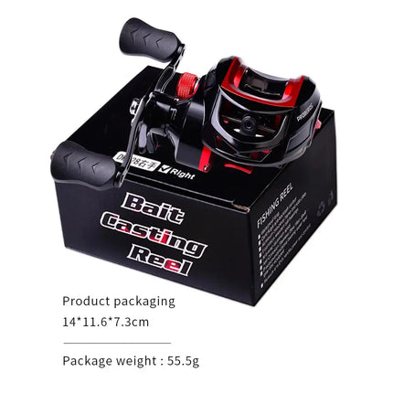 Baitcasting Fishing Reel Waterproof Left Right Hand Metal Spool 7.2:1 High Speed Bait Casting Reel with Magnetic Brake Lureswholesale