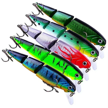 Bass Fishing Lure Set 3 Segments Sinking Minnow Multi Jointed Bass Plastic Hard Bait Lureswholesale