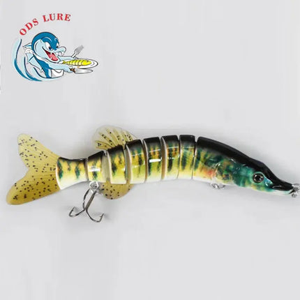 Best Product Prize Adwarded At China Fish Super Flexible 9 segmented Pike Muskie lure 8" Pike Walleye Fishing Lures Lureswholesale