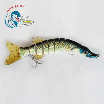 Best Product Prize Adwarded At China Fish Super Flexible 9 segmented Pike Muskie lure 8" Pike Walleye Fishing Lures Lureswholesale