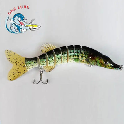 Best Product Prize Adwarded At China Fish Super Flexible 9 segmented Pike Muskie lure 8" Pike Walleye Fishing Lures Lureswholesale