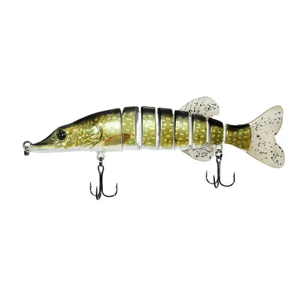 Best Product Prize Adwarded At China Fish Super Flexible 9 segmented Pike Muskie lure 8" Pike Walleye Fishing Lures Lureswholesale